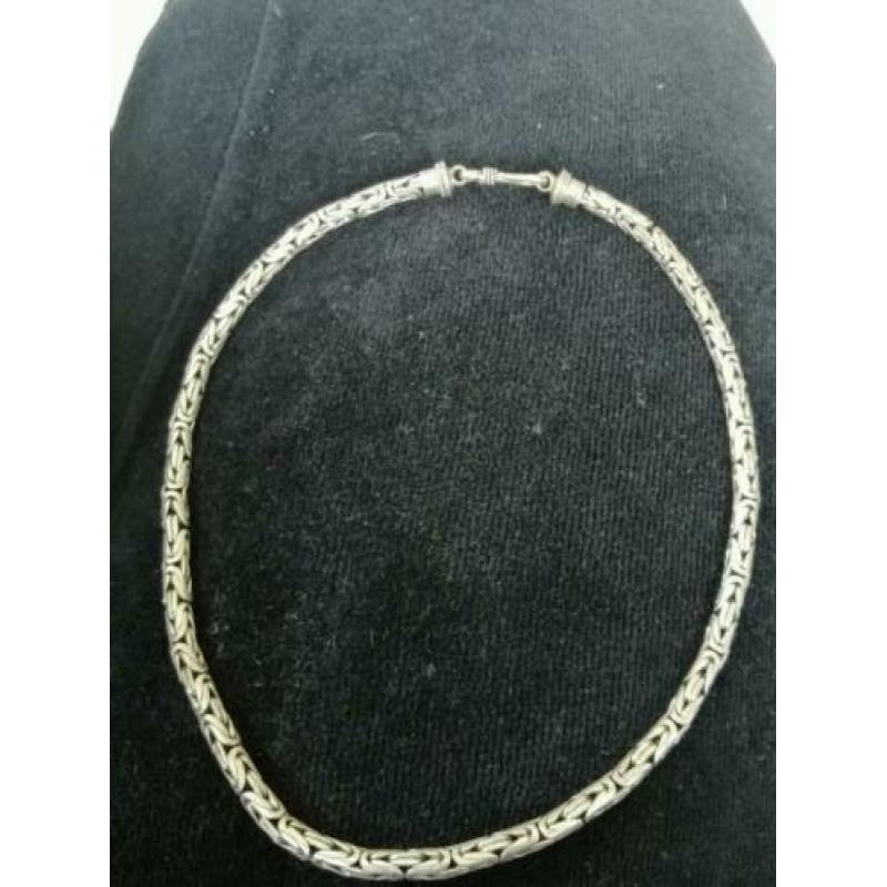 Ronde koningsketting sterling zilver