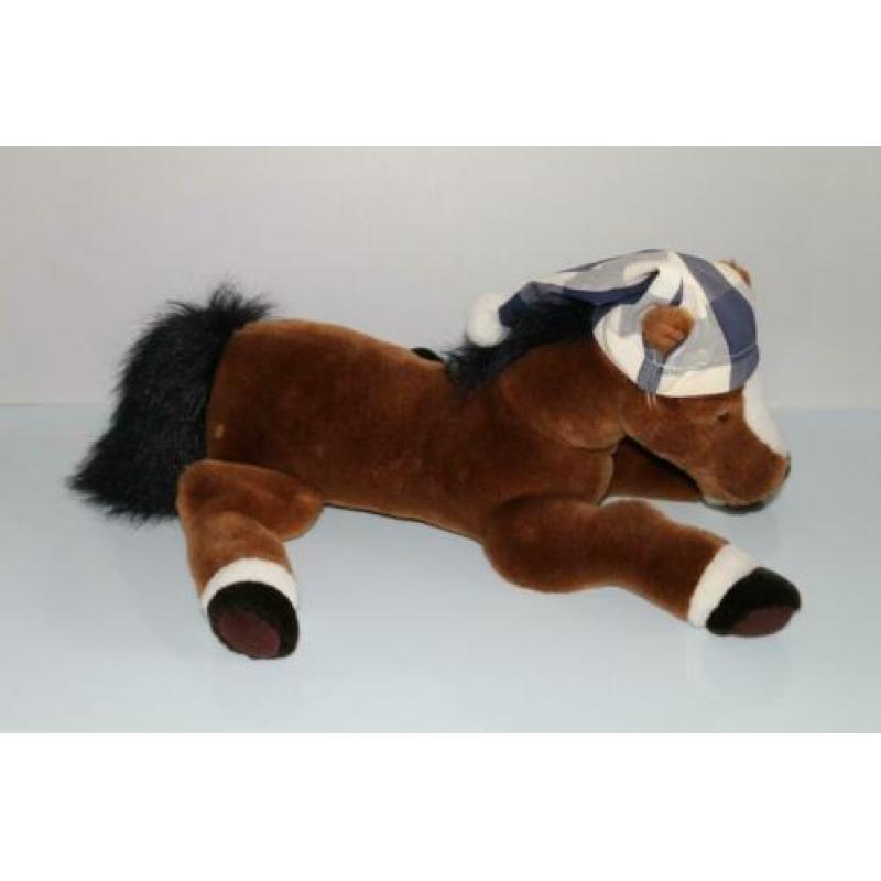 Hästens paard Toto slaapmuts knuffel bruin cadeautip