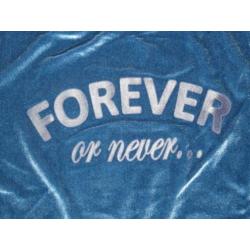 Divided velours shirt "forever or never" petrol mt 36/38