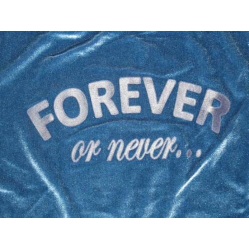 Divided velours shirt "forever or never" petrol mt 36/38
