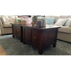 Set van 2 teakhouten salontafel !!!