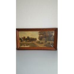 Schilderij van boederij landschap