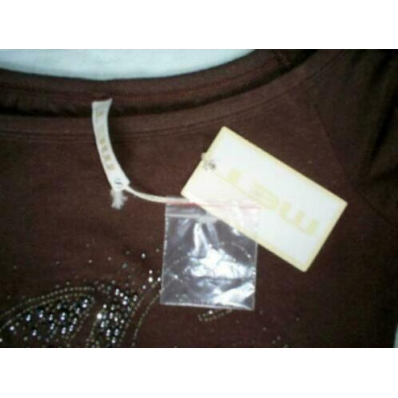 NIEUW !!! MET top mt. 36 mooie strass logo print
