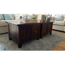 Set van 2 teakhouten salontafel !!!