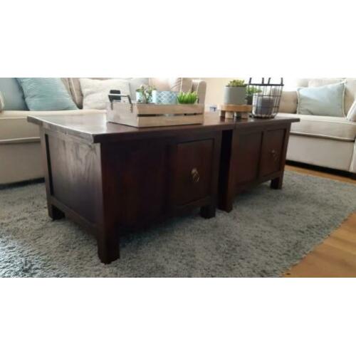 Set van 2 teakhouten salontafel !!!