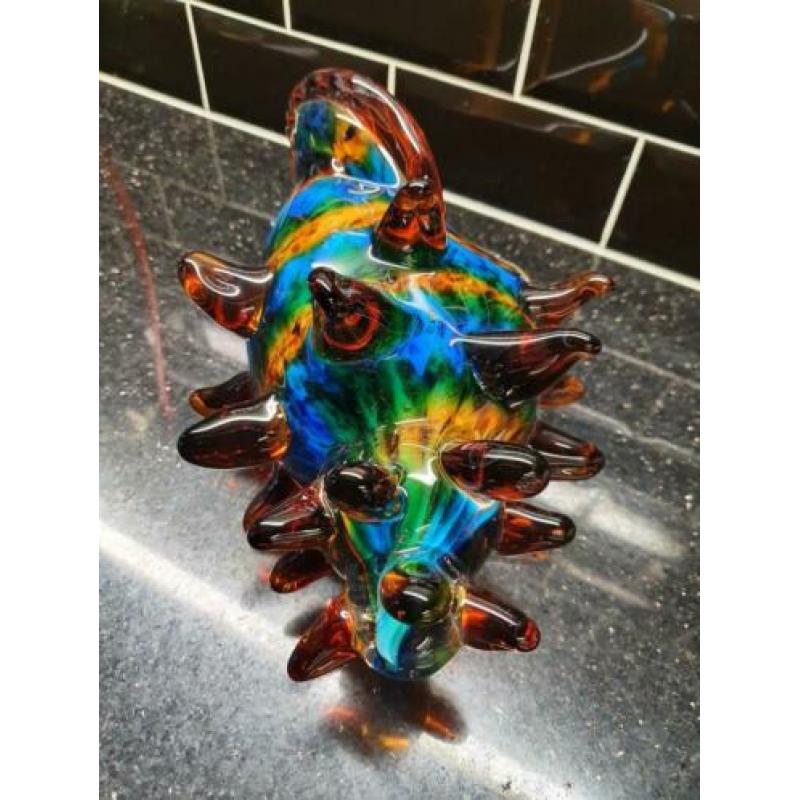 Schelp stekels murano style 28x16cm