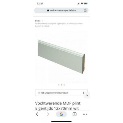 Muurplint vochtwerende mdf