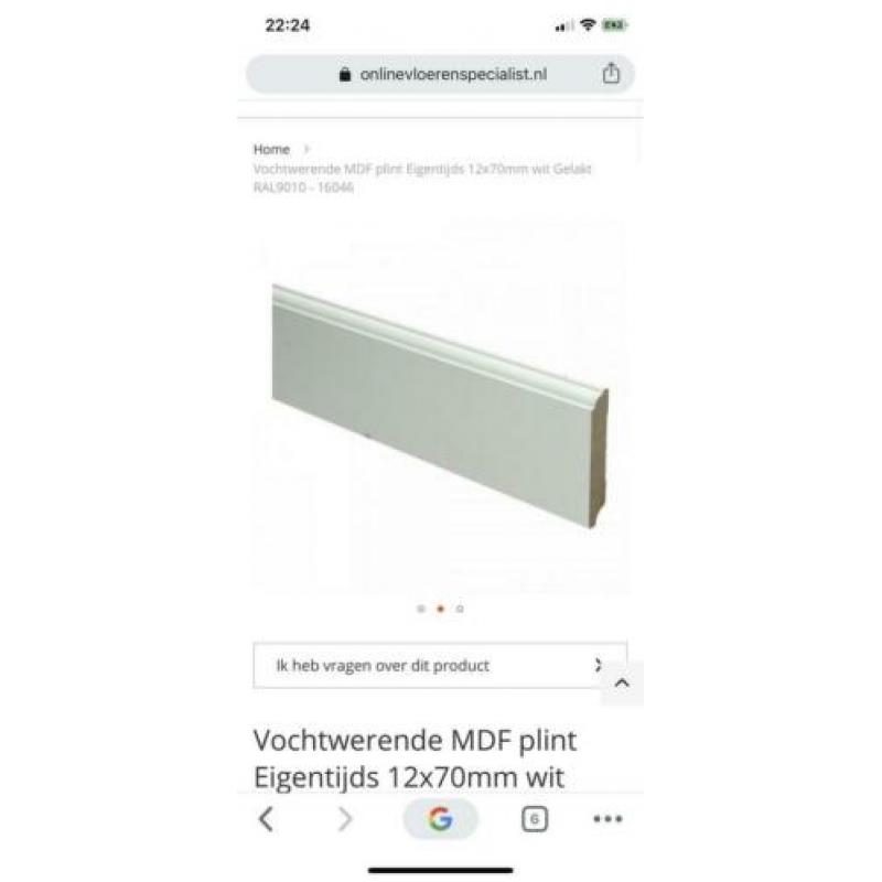 Muurplint vochtwerende mdf