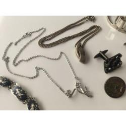 Lotje zilver sieraden 130 gram. Bieden vanaf 45