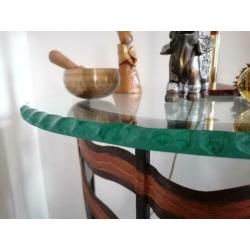 Handgemaakte unieke glazen siertafel