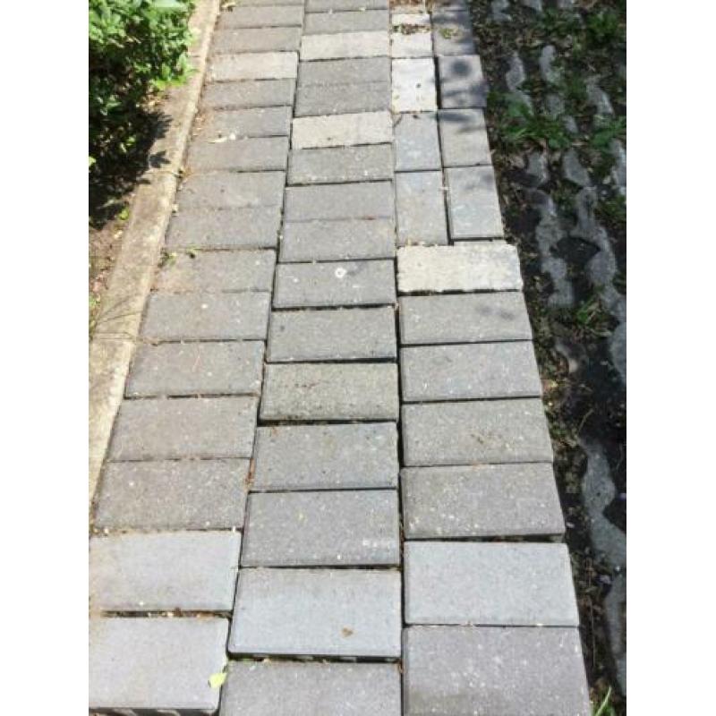7m2 Grijze Betonklinkers inclusief stoepbanden!