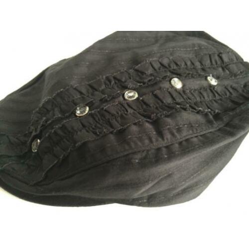 meisjes pet Hunting cap,Platte pet - Flat Cap zwart 54cm