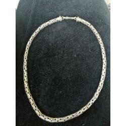 Ronde koningsketting sterling zilver