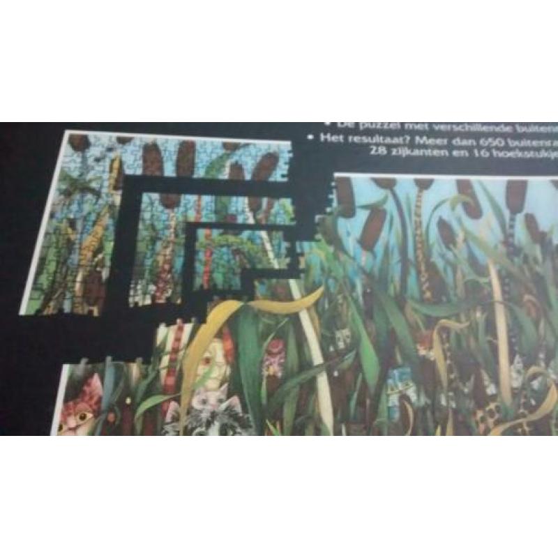 De Hoek, kattestaarten. Legpuzzel met 16 hoekstukjes