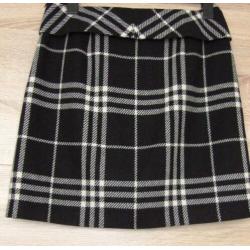 Marc Aurel Rok Maat 40/42 Zwart/wit 66% wol & Riem Top Staat