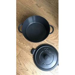 Zwarte gietijzeren pan Fontignac, 24 cm