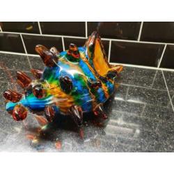 Schelp stekels murano style 28x16cm