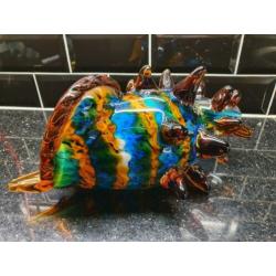Schelp stekels murano style 28x16cm