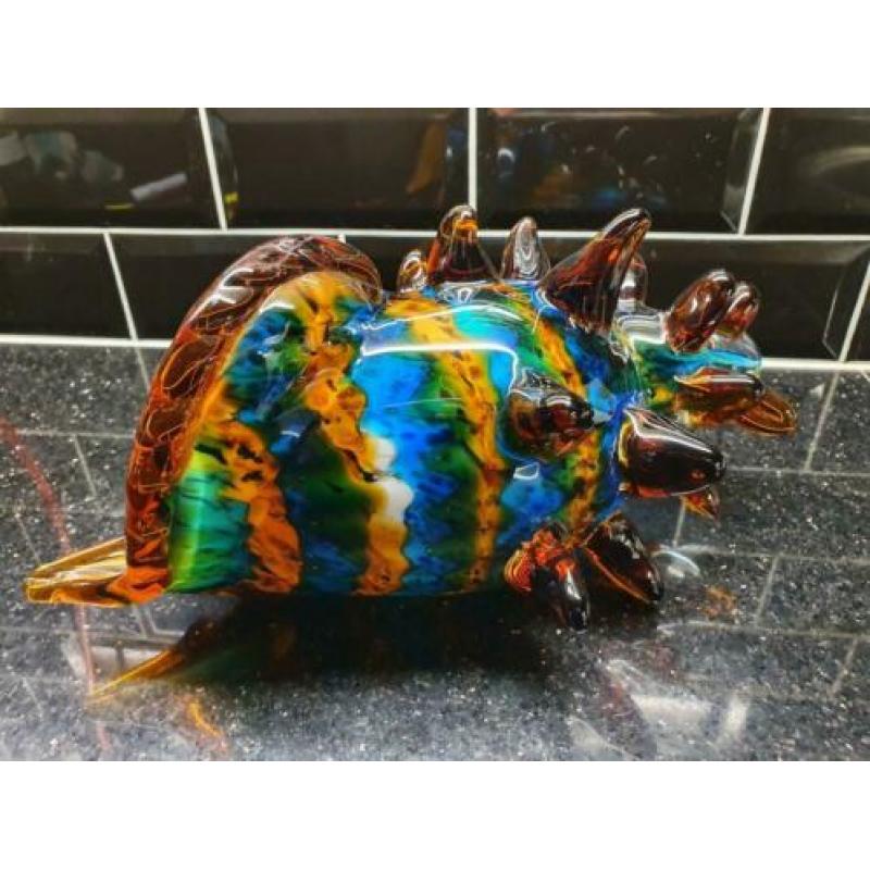 Schelp stekels murano style 28x16cm