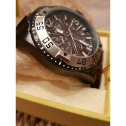 Invicta Black Excursion Silver Bezel Swiss Chrono nieuw