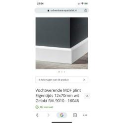 Muurplint vochtwerende mdf