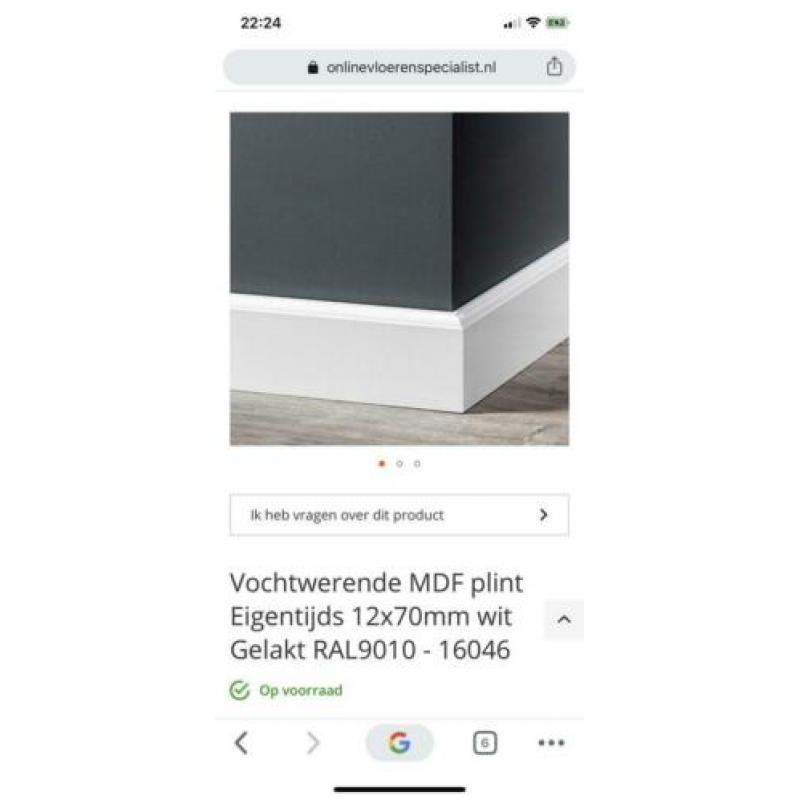 Muurplint vochtwerende mdf