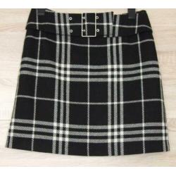 Marc Aurel Rok Maat 40/42 Zwart/wit 66% wol & Riem Top Staat