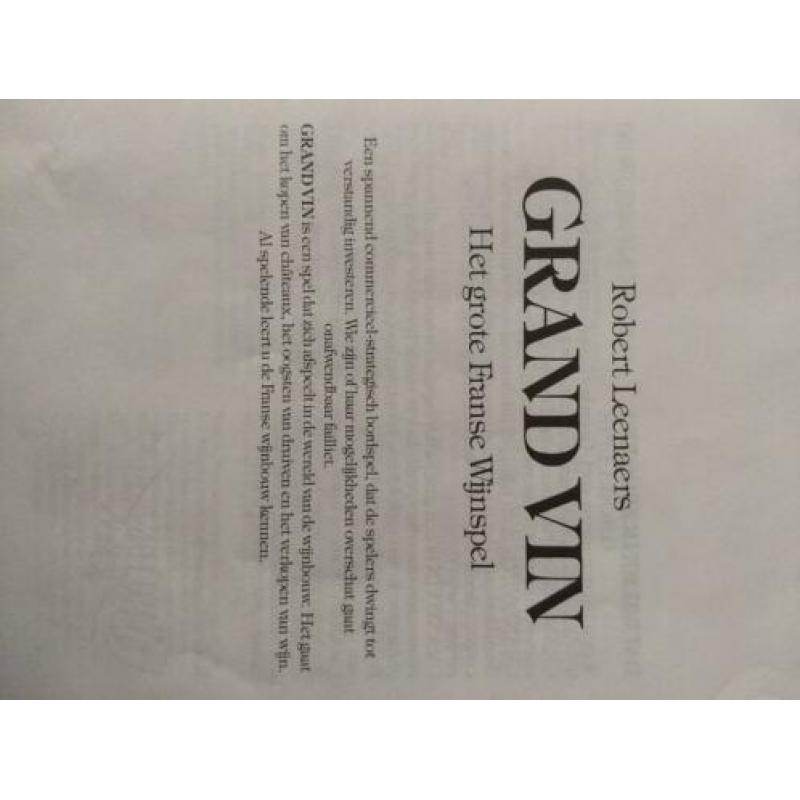 Grand Vin . Het wijnspel