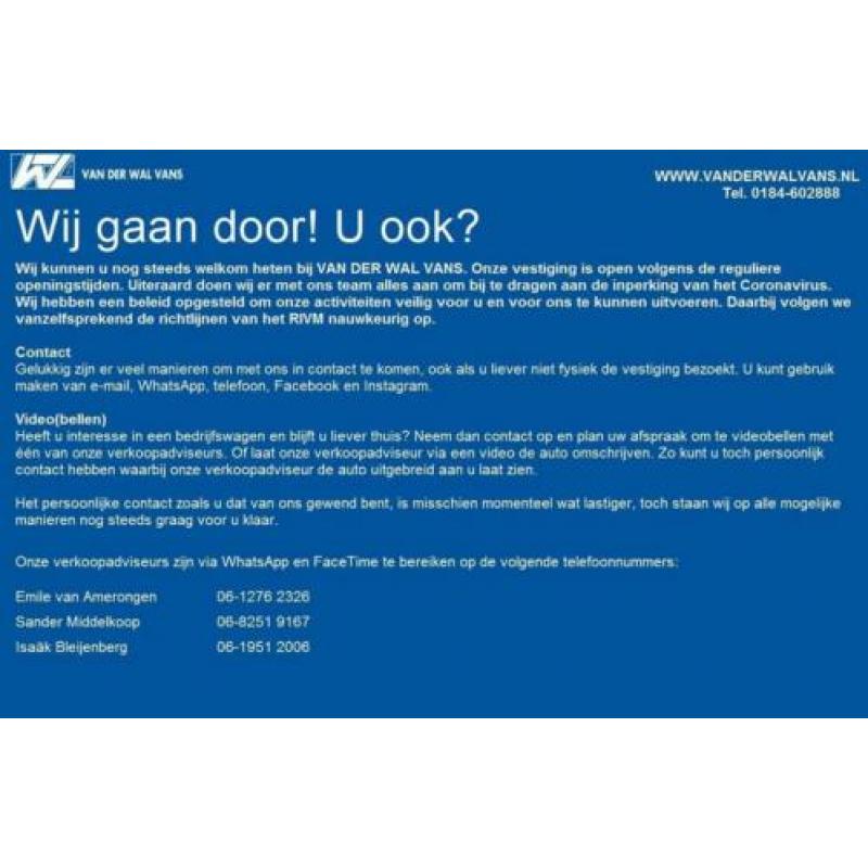 Volkswagen Transporter 2.0TDI 140pk L2H1 Airco, navigatie, c