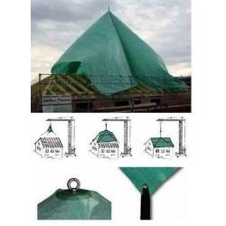 NOODDAK Afdekzeil dak met hijsoog | 16x18 mtr | Actieprijs