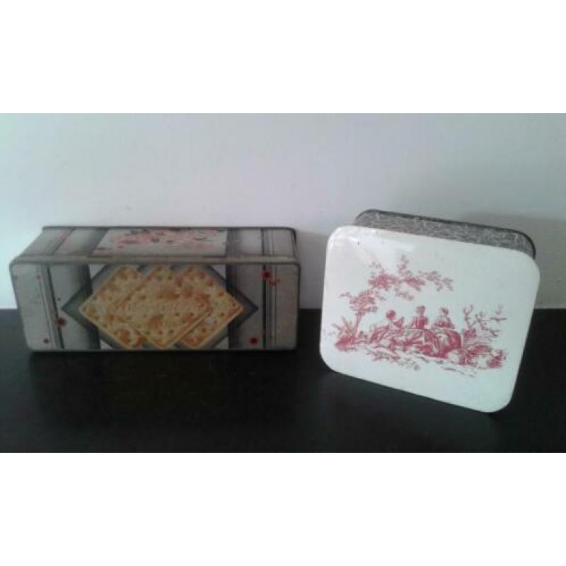 Vintage Retro 2 blikken Patria creamcrackers