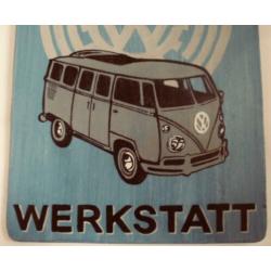 Vintage houten reclame paneel VW Kever/Volkswagen/mancave