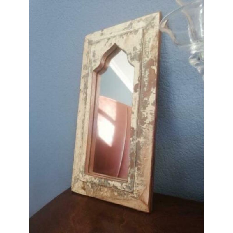 Spiegel India Hout 33,5x17,5cm