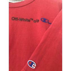 Off-white X Champion t-shirt Maat XL