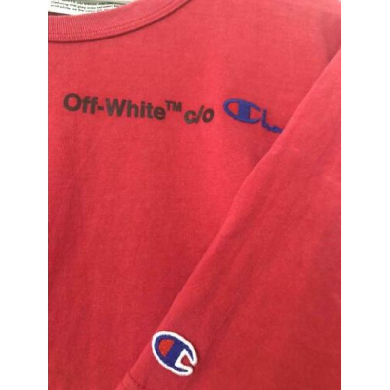 Off-white X Champion t-shirt Maat XL