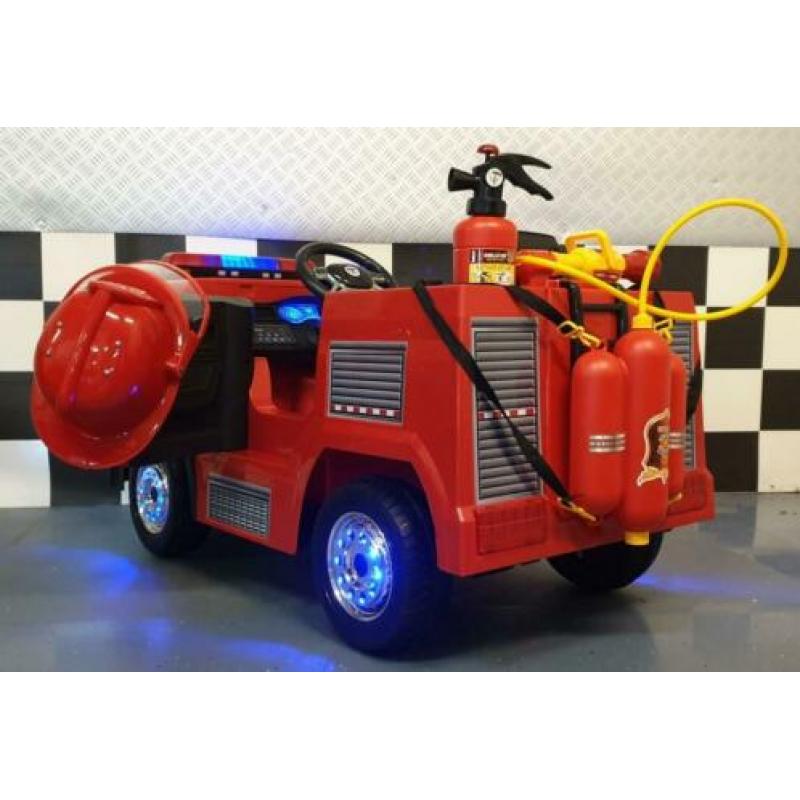 Elektrische kinderauto Brandweer 12volt, verlichting/geluid