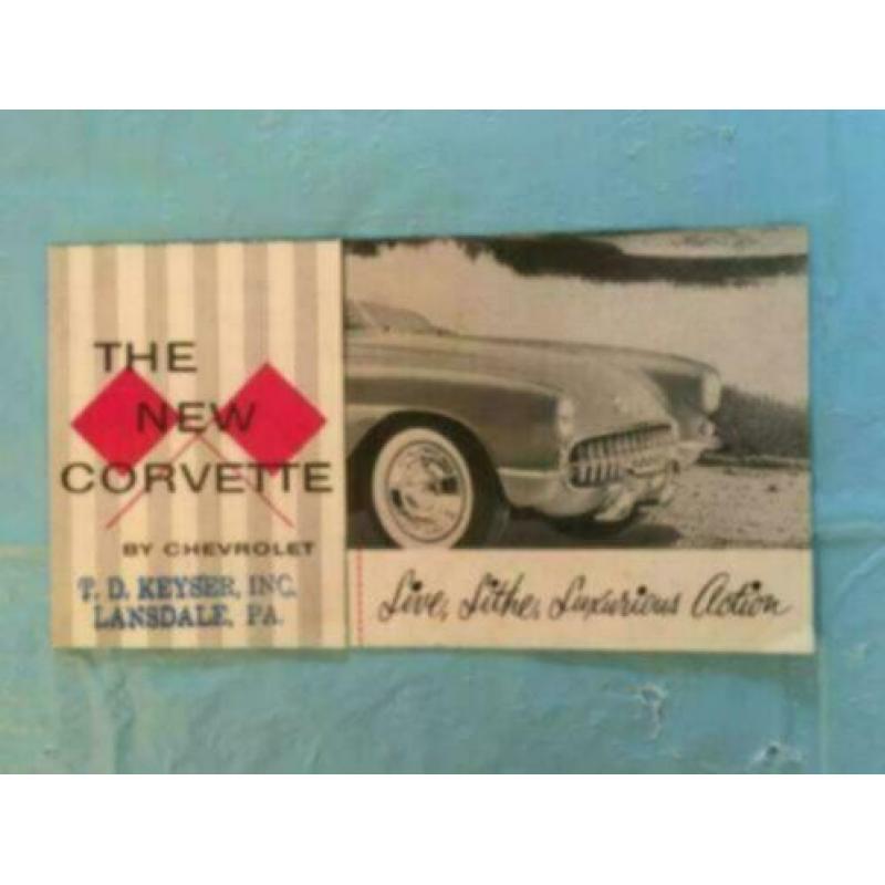 1956 Chevrolet Corvette Brochure USA