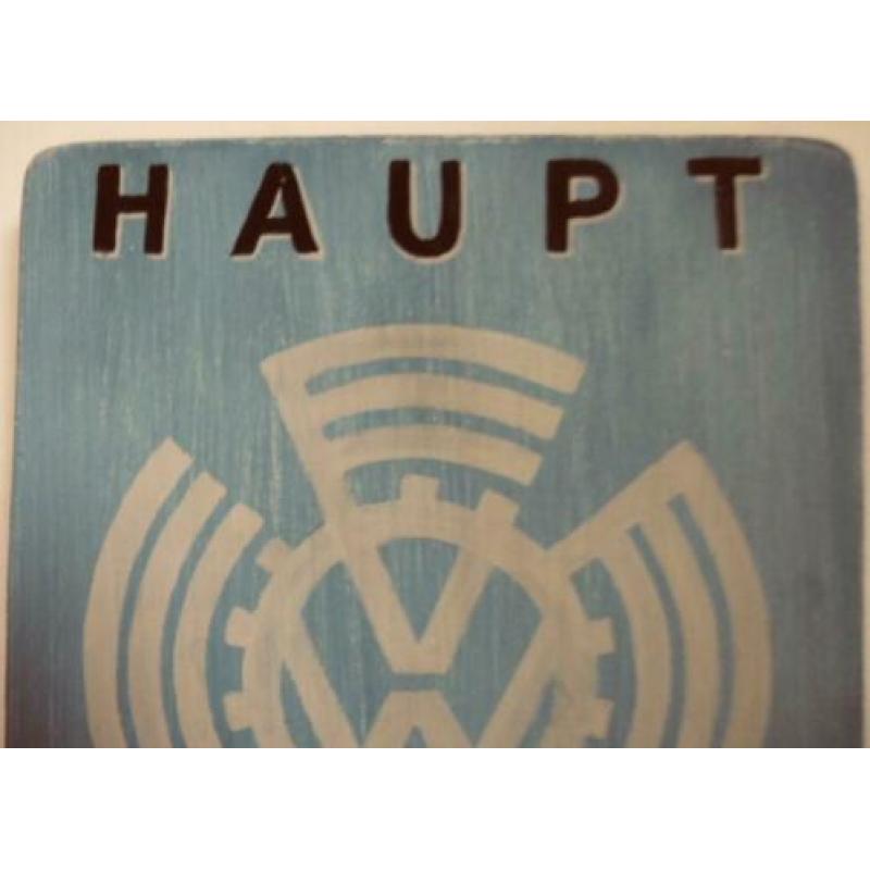 Vintage houten reclame paneel VW Kever/Volkswagen/mancave
