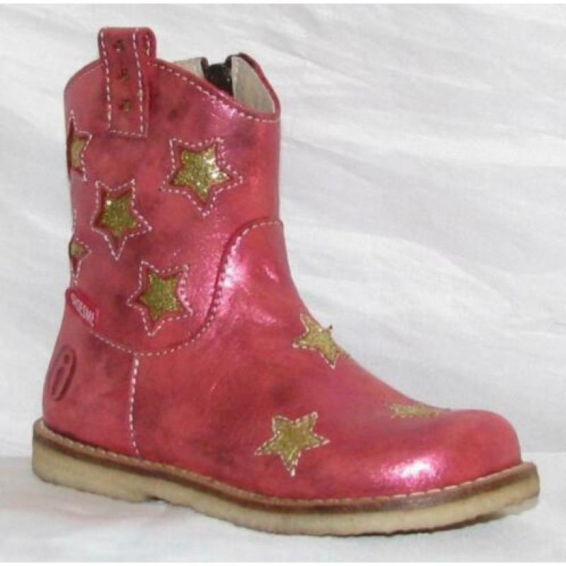 SHOESME maat 24 halfhoog laarsje rood ster gratis verzenden