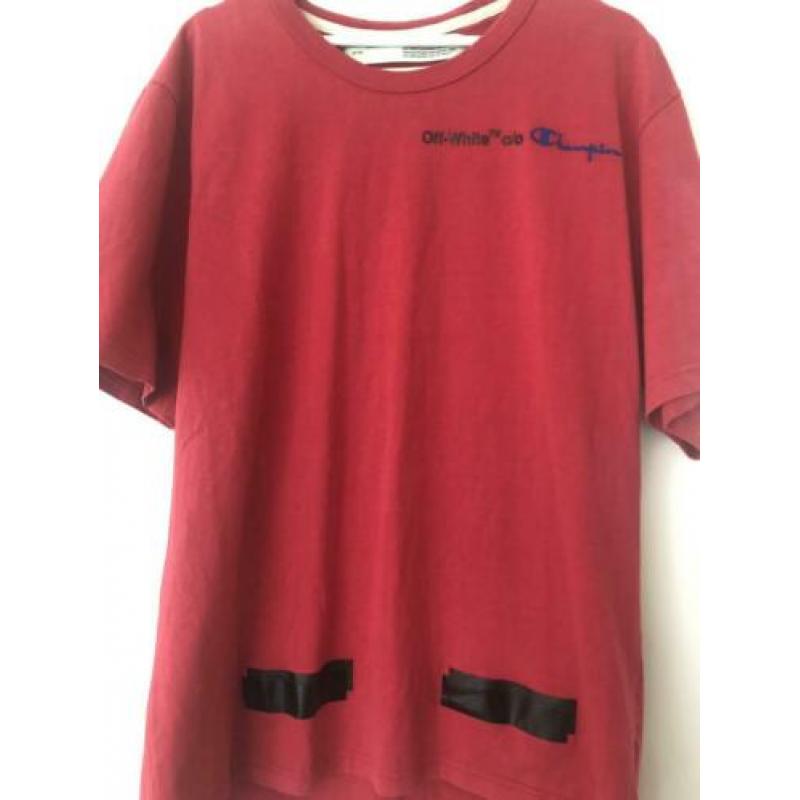 Off-white X Champion t-shirt Maat XL