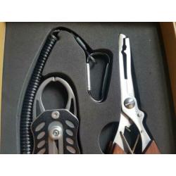 Laguiole Vissersset mes/tang/lid grip.....Nieuw in doos...