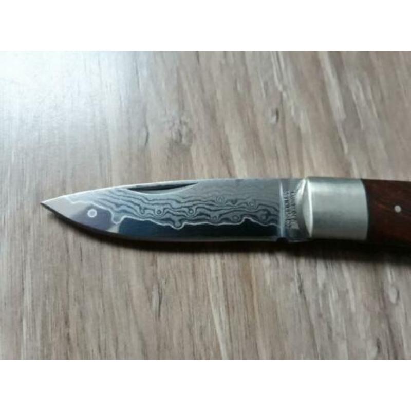 japans zakmes damast mes desert ironwood VG10 staal jachtmes