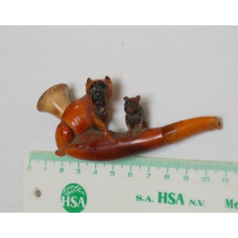 Sigarenhouder van meerschuim en amber, vermoed. rond 1900