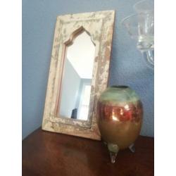 Spiegel India Hout 33,5x17,5cm