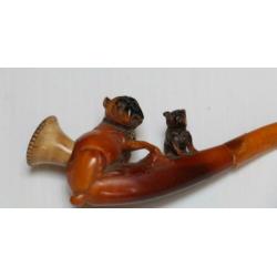 Sigarenhouder van meerschuim en amber, vermoed. rond 1900