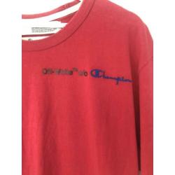 Off-white X Champion t-shirt Maat XL