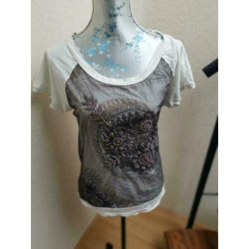 Didi mooi wit shirt met korte mouw mt M ZGAN