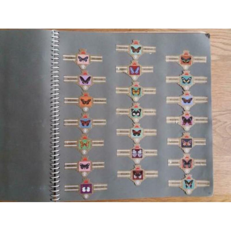 Verzameling sigarenbandjes o.a. van Willem II, Uiltje etc.