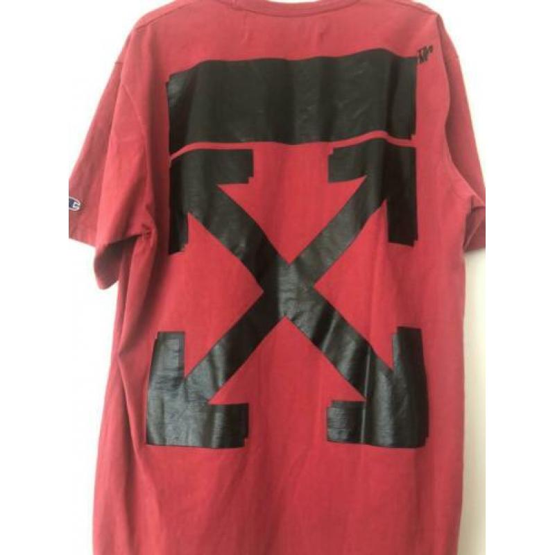 Off-white X Champion t-shirt Maat XL