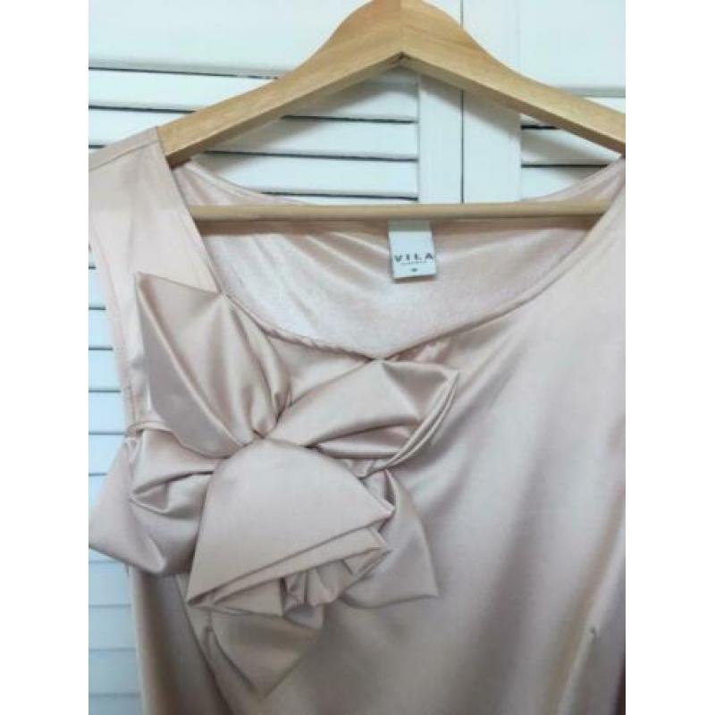 VILA jurk oudroze/nude/champagne maat M *bruiloft*